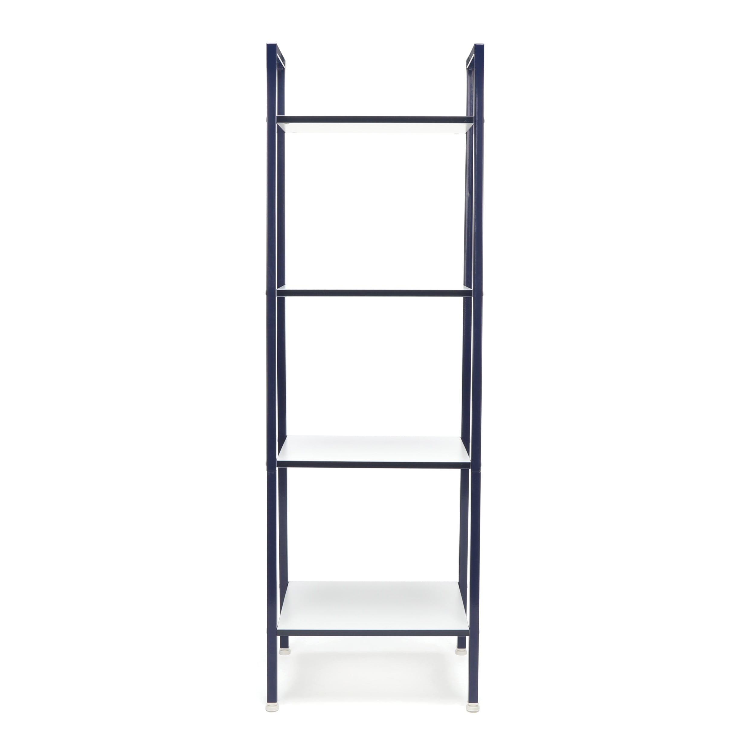 OFM ESS-1045 4-Shelf Free Standing Ladder Bookshelf with Blue Frame