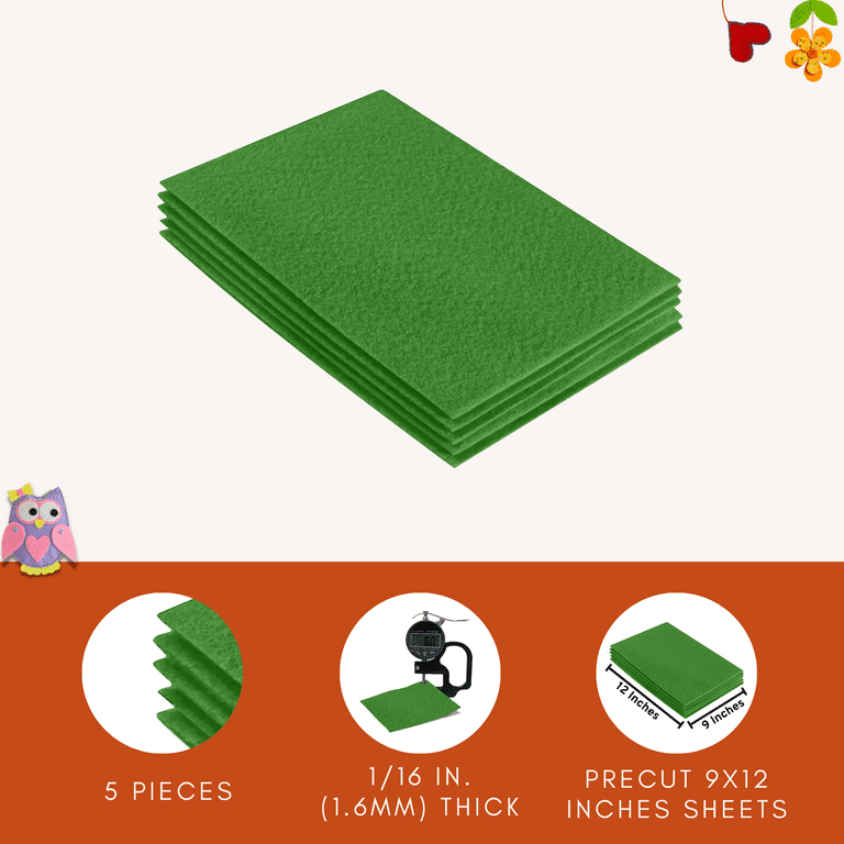 9x12 green felt sheets