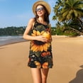 thumbnail image 3 of Disketp Sunflower Floral Butterfly para Vestido sin Mangas para Mujeres, Vestidos de Verano para Mujeres, Casual y Holgado para la Playa, 3 of 7