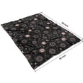thumbnail image 4 of Black Sun Moon Cloud Planet Pattern Blanket,Comfortable Soft Flannel Throw Blanket,All Season,Warm Lightweight Blankets for Sofa Bed Couch Living Room Chair,60"x80", 4 of 4