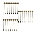 thumbnail image 1 of Pin de solapa de bandeja redonda plana, broche de seguridad de acero inoxidable, camisa, sombrero, accesorios de bisutería DIY, regalo, tapón de tubo redondo de bronce, paquete de 24, 1 of 7