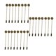 thumbnail image 1 of Pin de solapa de bandeja redonda plana, broche de seguridad de acero inoxidable, camisa, sombrero, accesorios de bisutería DIY, regalo, tapón de tubo redondo de bronce, paquete de 24 Noticed HA010770-04B, 1 of 7