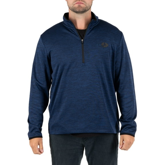 Mossy Oak Men's Fleece Quarter Zip Pullover Sweatshirt, Sizes S-2XL