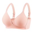 thumbnail image 1 of PEASKJP Women's T-Shirt Bra Seniors Front Closure, Embraced Bra, Pink 34, 1 of 3