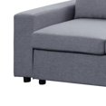 thumbnail image 4 of Felix 68 Inch Modern Loveseat with Padded Seats and Back Light Gray Black, 4 of 5