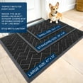 thumbnail image 2 of Buganda Door Mat Outside, Waterproof Low Profile Welcome Mat, Heavy Duty Rubber Doormats for Outside Entry 29.5x17, Black, 2 of 8