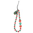 thumbnail image 2 of Abalorios para teléfono, correa para la muñeca con cordón para teléfono, serie navideña, linda correa para la muñeca con cuentas, cordón para teléfono Corazón de árbol de Navidad, 2 of 8