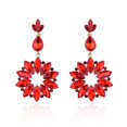 thumbnail image 1 of 1 par de pendientes de gota de agua con flores de piedra de cristal coloridas, decoración de diamantes de imitación, pendientes colgantes grandes, joyería para mujeres y niñas, 1 of 3