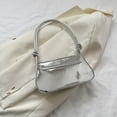 thumbnail image 4 of Bolso de hombro para mujer Bolsos Moda Brillante PU Sólido Bolso de compras para mujer (Plata) Tmvgtek Para Estrenar, 4 of 9