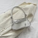thumbnail image 4 of Bolso de hombro para mujer Bolsos Moda Brillante PU Sólido Bolso de compras para mujer (Plata), 4 of 8