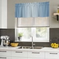 thumbnail image 5 of Blue Ombre Valances for Windows, Decorative Rod Pocket Window Valance Curtains, Modern Gradient Abstract Art Short Curtain Drapes for Kitchen/Bathroom/Living Room, 2 Panels, 42" W x 12" L, 5 of 8
