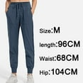 thumbnail image 2 of Pantalones deportivos de cintura alta para mujer, pantalones deportivos con cordón y bolsillos, 2 of 6