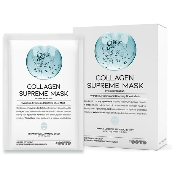 Máscaras hidratantes de colágeno #OOTD para rostro antienvejecimiento coreanas