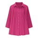 thumbnail image 4 of Vestidos Casuales Para Mujer, Blusas De Mujer De Moda Moda de verano para mujer, cuello en V, manga tres cuartos, color liso, 4 of 8