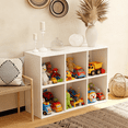 thumbnail image 3 of NEWADARA 5 Cube Storage Organizer,White Shelf Wood Cubby Bookcase Cube Organizer Bins Wooden Book Shelves for Bedroom Living Room Nursery Playroom, 3 of 11
