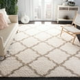 thumbnail image 2 of SAFAVIEH Dallas Logan Geometric Shag Area Rug, Ivory/Beige, 10' x 10' Square, 2 of 6