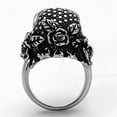 thumbnail image 4 of High polished (no plating) Stainless Steel Ring with Top Grade Crystal in Black Diamond for Unisex Black Diamond Stone Color Style TK1203 Size 10, 4 of 5