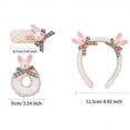 thumbnail image 3 of Soft Bunny Headband Bowknots Plush Rabbit Hair Hoop for Washing Face Fluffy Cartoon Hair Scrunchies Cartoon Costume Other, 3 of 4