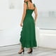 thumbnail image 3 of ALSLIAO Vestidos de dama de honor para mujer, tirantes finos, volantes, vestido de cóctel dividido, verde XL, 3 of 8