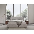 thumbnail image 5 of Modrest Dustin 82.05x89.65" Modern Wood & Fabric Eastern King Bed in Walnut/Gray, 5 of 5