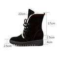 thumbnail image 7 of Fesfesfes Wide Calf Boots for Women Bandage Solid Color Shoes Casual Warm Winter Ankle Boots 39(US:7), 7 of 7