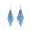 Blue, variant on Hook Textured Dangle Earrings Hooks Leaf Gray Green 60x27mm Ear-Wire Polished P352