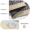 thumbnail image 6 of Yellow Grey Geometric Area Rugs 3'x5', Washable Small Throw Rugs for Living Room Bedroom, Boho Vintage Country Flowers Leaves Indoor Outdoor Rug Non-Slip Low Pile Carpet Runner Reversible Floor Mats, 6 of 8