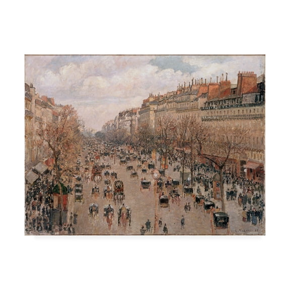 Trademark Fine Art 'Boulevard Montmarte' Canvas Art by Pissarro