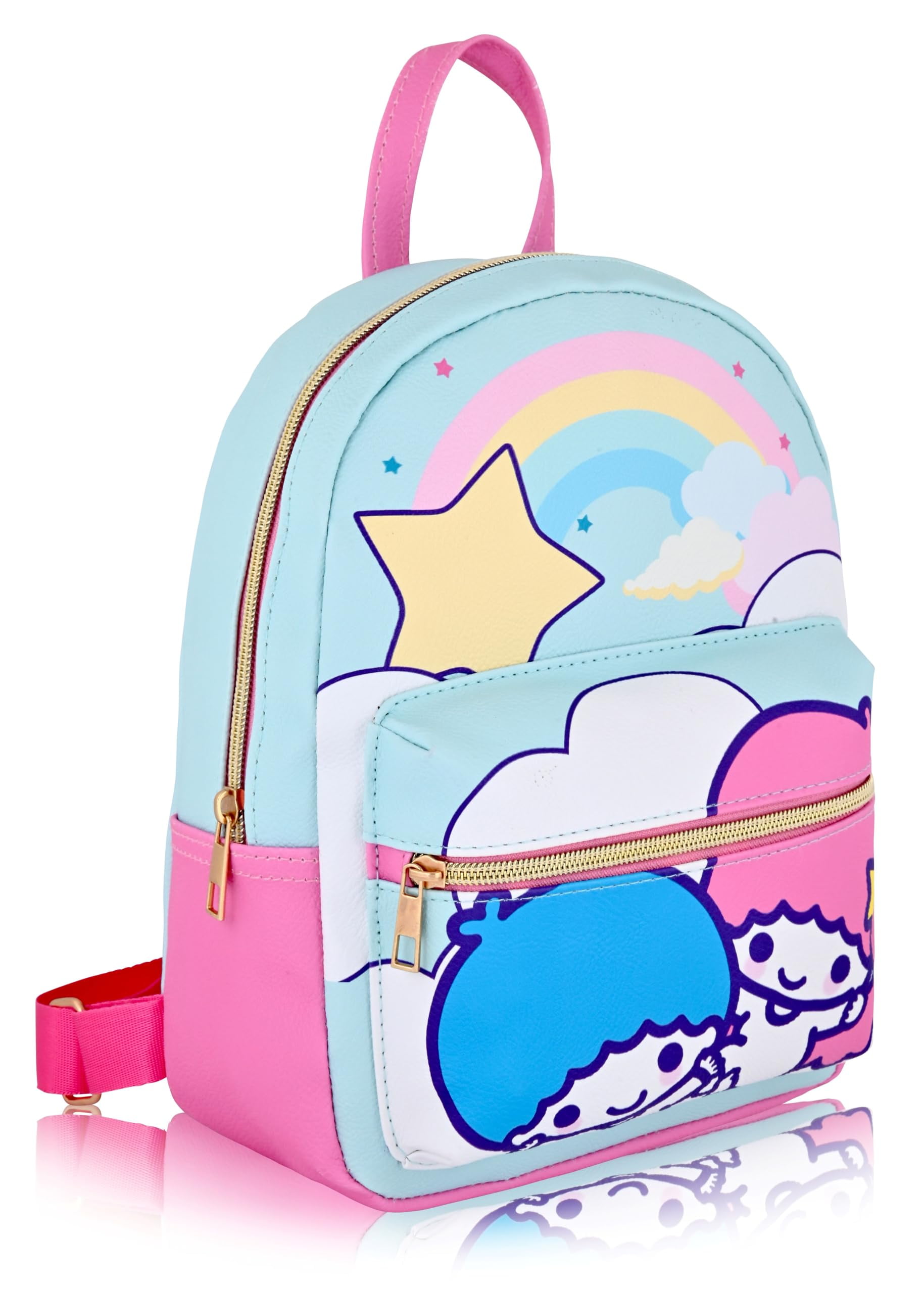 Sanrio Little Twin Stars Backpack for Women, Men, Unisex Cute PU