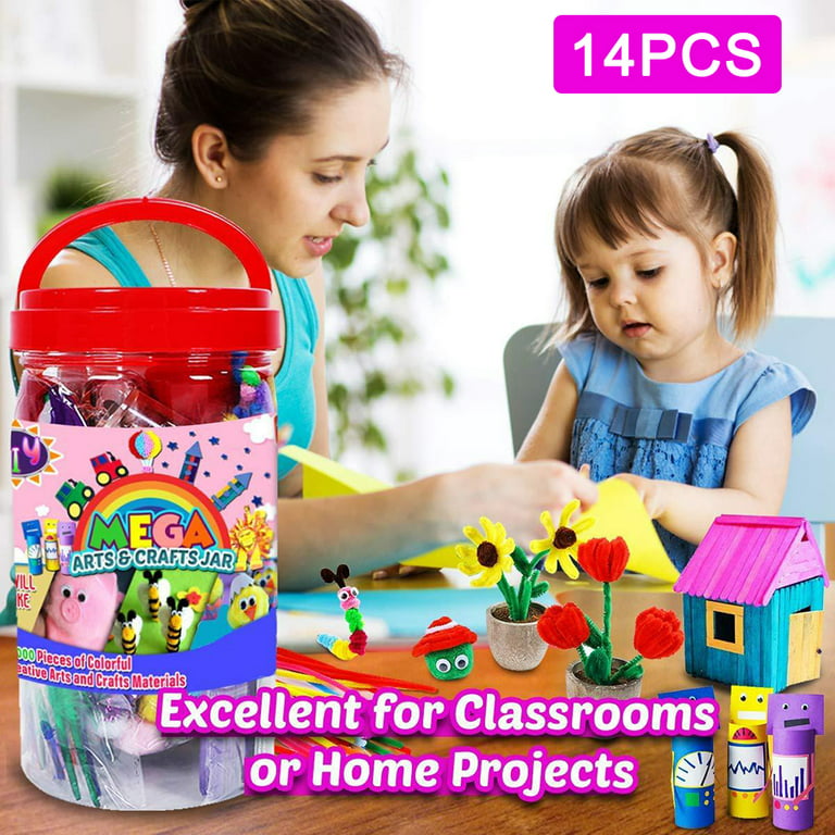 WhizBuilders Arts and Crafts Supplies Craft Kits Set for Kids & Toddler All  Ages