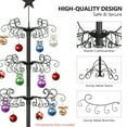 thumbnail image 6 of MOPHOTO Metal christmas trees 6-Tire tree ornaments display Iron Christmas Display Stands Ornament with Wire Hanging Hooks Christmas Balls Bauble Decor Christmas Gift for home Yard(Black), 6 of 8