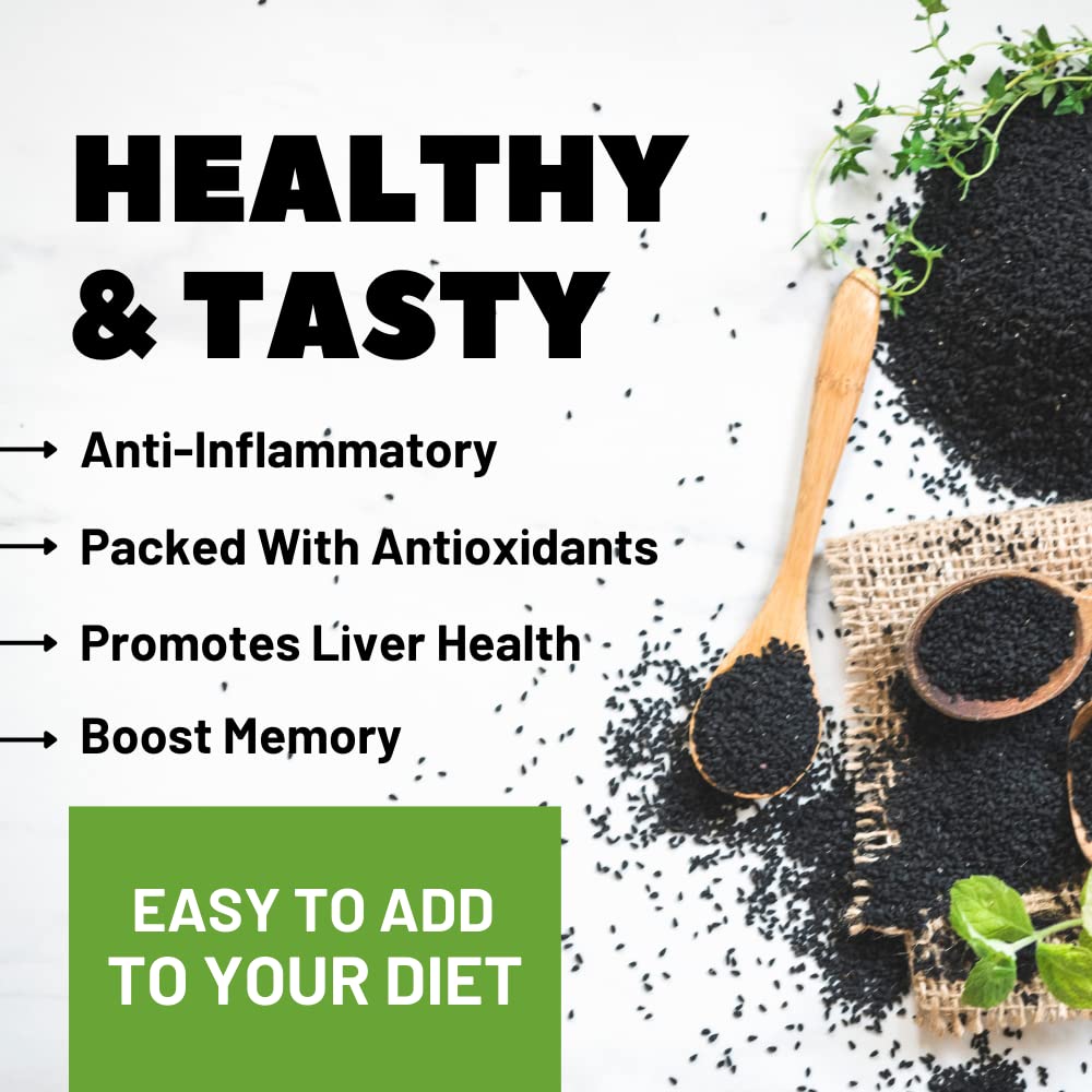 Berrilys Black Seeds, USDA Organic, 2 PACKS (2x16oz), Also Known as Nigella Sativa, Kalonji & Black Cumin Seeds, Used as Spice