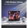 thumbnail image 4 of JIUMESS Small Bluetooth Speaker with Lights, TWS Wireless Portable Speaker with AUX, Mini Speaker for Laptop, Phone, MP3, ect, 4 of 9