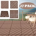 thumbnail image 2 of 27 PCS 12"x12" Plastic Interlocking Deck Tiles Outdoor Patio Flooring Coffee for Mud rooms, Playhouses, Plant Areas, Gazebo, 2 of 24