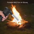 thumbnail image 4 of Secador de pelo con parrilla, ventilador de barbacoa para picnic para acampar al aire libre, secador de pelo con parrilla portátil negro, funciona con pilas, 4 of 4