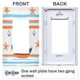 thumbnail image 3 of Yayeee Rocker Switch Wall Plate 1-Gang 4.6"x2.9" Home Decorative Outlet Cover, Blue Nautical Pattern, 3 of 6