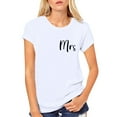 thumbnail image 2 of Fesfesfes Women Tshirt Couples Lover Valentine's Day Short Sleeve Tops Love Print Loose Tops, 2 of 9
