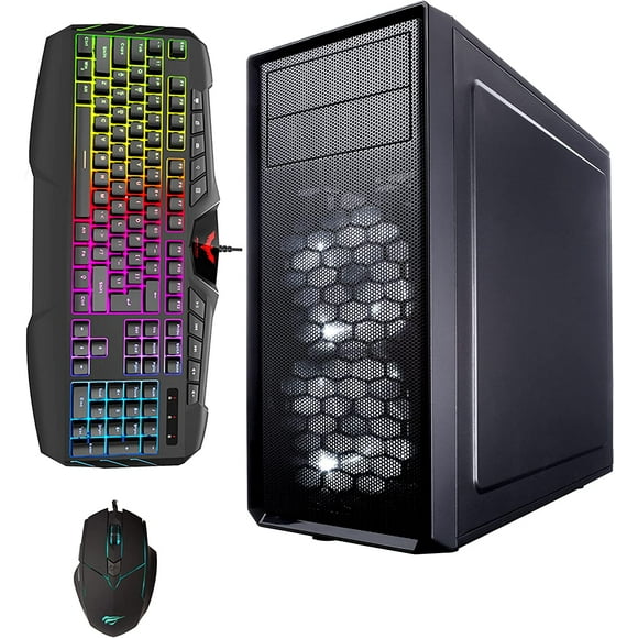 "ULTRONIX 1000 Gaming PC Desktop - Intel i5-10400 2.9Ghz, GeForce GTX 1660 Ti 6GB GDDR6. 512GB NVMe SSD, AC WiFi, Win 10 Home 64-bit (Black)"