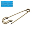 thumbnail image 4 of Uxcell Safety Pins 2.95 Inch Large Metal Sewing Pins Bronze Tone 50Pcs, 4 of 5