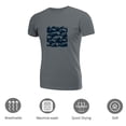 thumbnail image 3 of Coolnut Womens T Shirts Fashion Tops, Blue Waves In A Stormy Sea Women's Basic Short Sleeve Tees, Grey Lightweight Casual Summer Clothes, S, 3 of 6