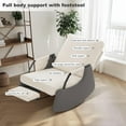 thumbnail image 1 of Zzistar Rocking Recliner Chair with Footrest - Soft Fabric Upholstered Glider Chair for Nursery, Modern Foldable Living Room Armchair, Bedroom Rocker with 3-Level Adjustable Backrest & Side Pockets, 1 of 7