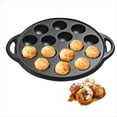 thumbnail image 4 of Sartén Takoyaki de Hierro Fundido con 15 Agujeros, Pulpos, Molde para Hornear Pequeño para Bolas de Panqueques, Poffertjes Takoyaki Banh Khot, 4 of 5