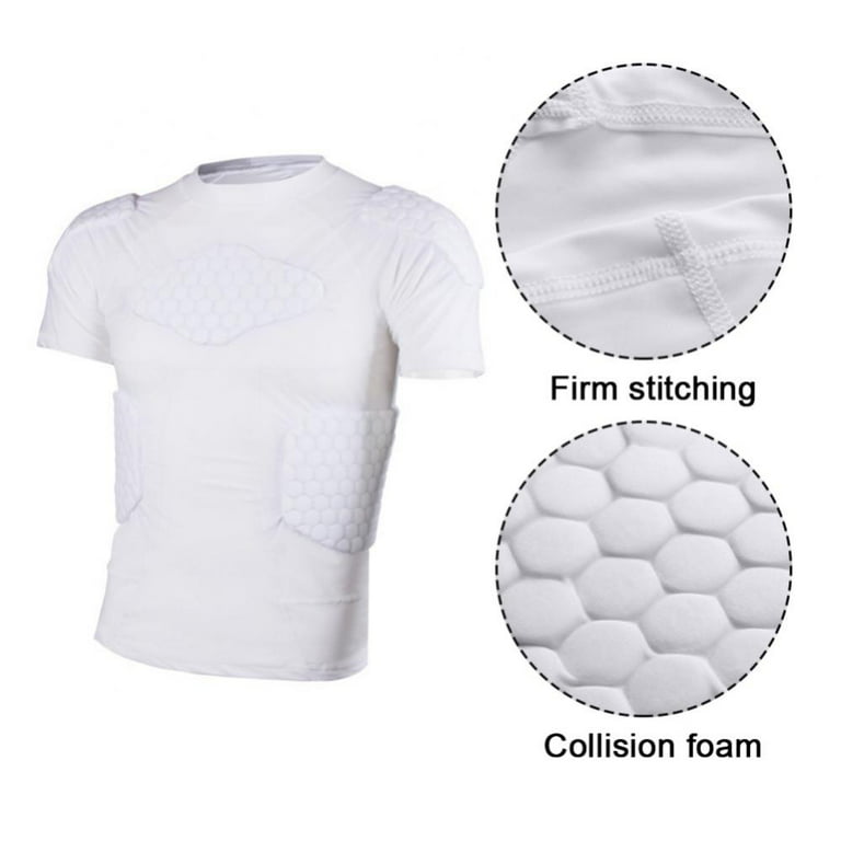 Men's Padded Compression Shirt and Pants Training T-Shirt and Short Set  Ribs Back Thighs and Buttocks Elbow Knee Protector - Football Soccer  Basketball Hockey Protective Gear 