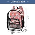 thumbnail image 4 of PVC Transparent Backpacks Clear Backpack for Travel and Outings Roses and Stripes Pattern, 4 of 7