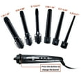 thumbnail image 2 of 6 in 1 Electric Hair Curling Iron Wand Automatic Curler Set Wave Machine w Heat-Resistant Glove, 2 of 7