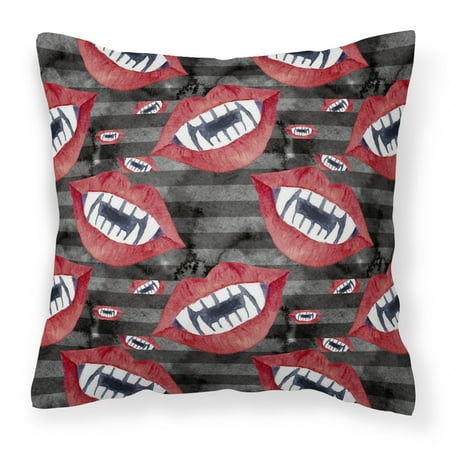 Watecolor Halloween Vampire Teeth Fabric Decorative (Best Pillow For Teeth Grinders)
