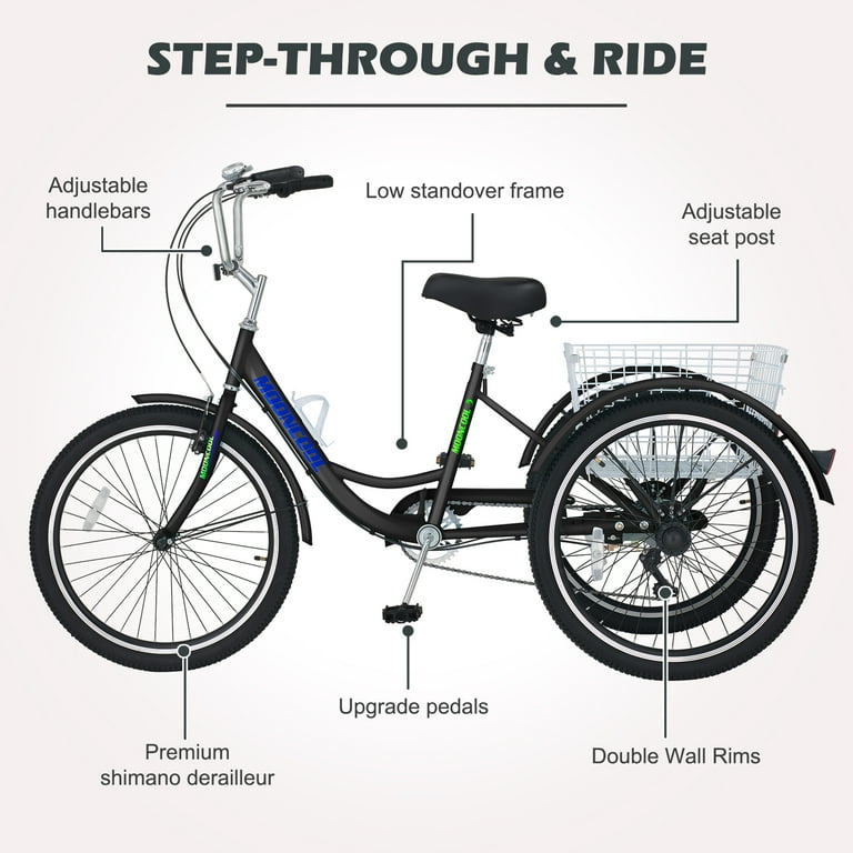 Three wheel push bike hot sale