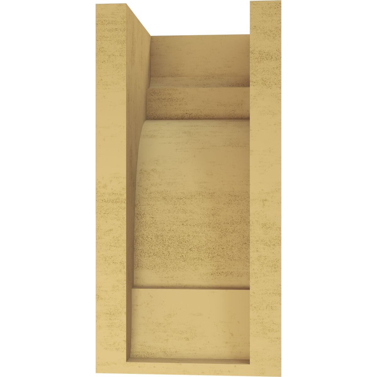 6"W x 6"D x 12"H Wide New Brighton Rough Cedar Woodgrain TimberThane Corbel, Primed Tan