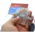 thumbnail image 3 of 2 Pack - Rigid Fuel Card Holder with Key Ring - Clear Hard Plastic Card Protector Keychain for Fleet, Gas Cards, Company Cars and More by Specialist ID, 3 of 8