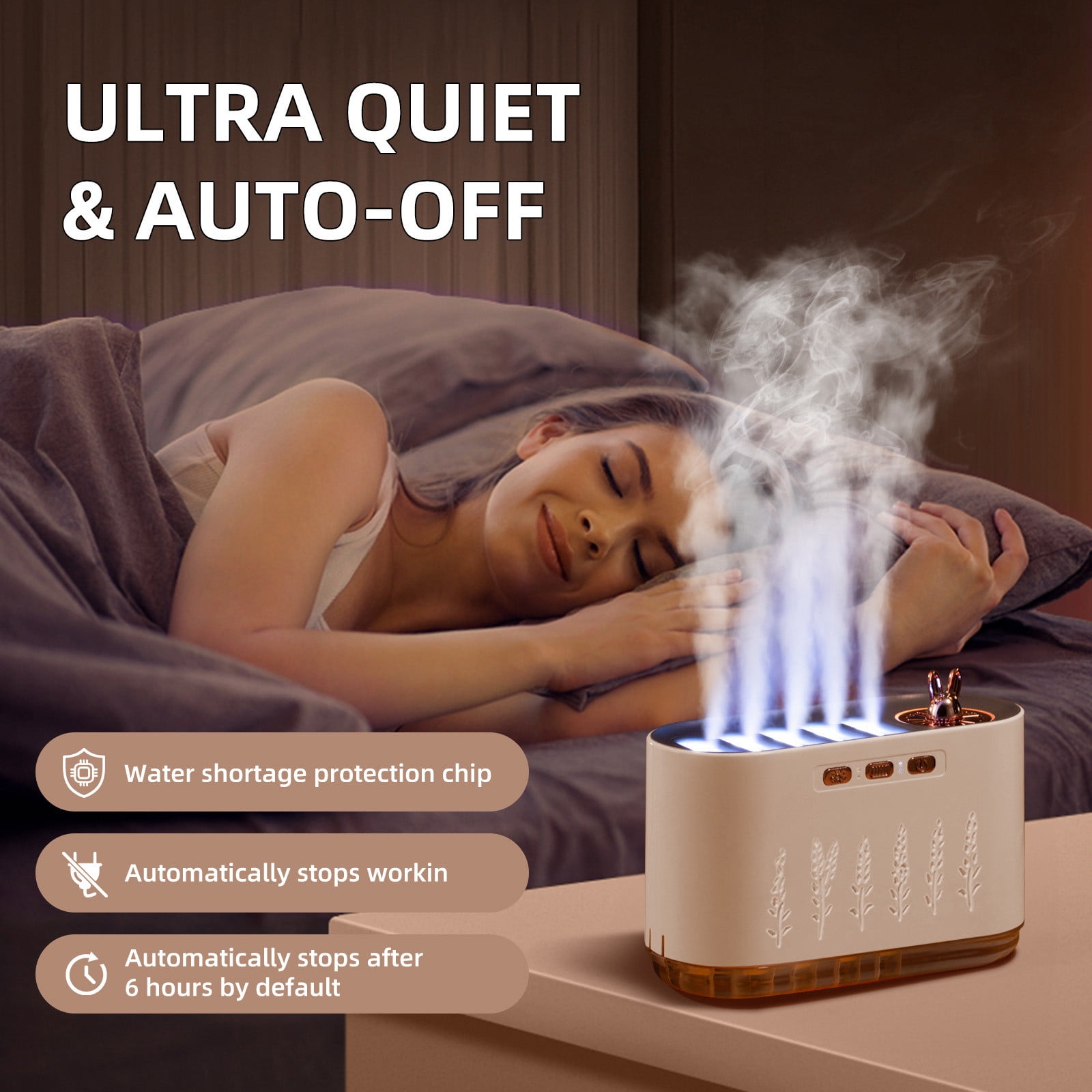 Iumwxz USB Humidifier with Digital Humidity Display, 700ML Portable Cool Mist Humidifier for Bedroom Office Plants, Quiet Operation with 3 Mist Modes, USB Powered Easy to Clean